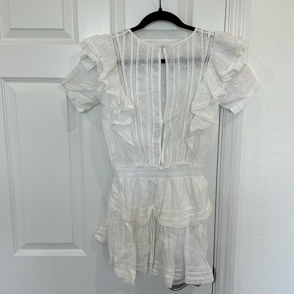 LoveShackFancy Natasha Heritage Mini Dress White Lace Detail Dress Size P (00) - Picture 6 of 8